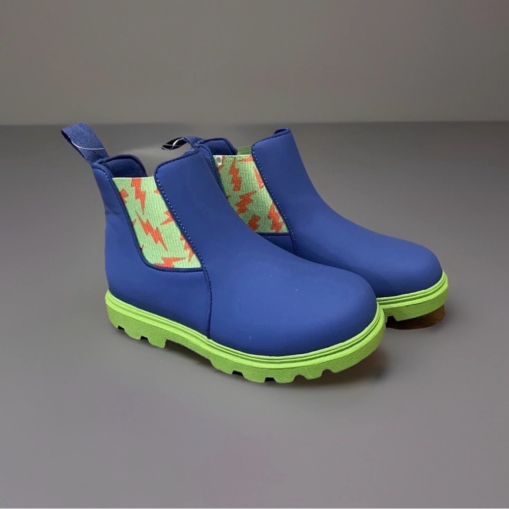 Native Boots Girls 13 Kensington Treklite Bloom Chelsea Booties Blue Green